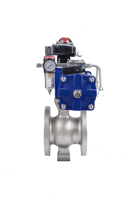 Stainless Steel Ball Material Segment Ball Valve for Temperature Range -20C To 200C and Pneumatic Operation Method